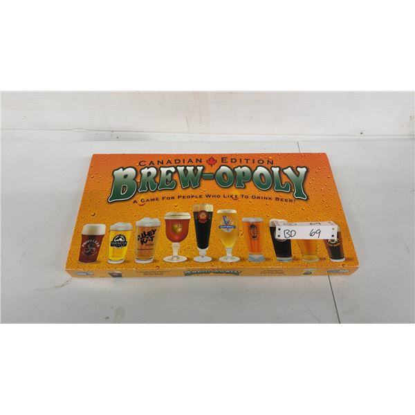 Brew-Opoly Canadian Beer Boardgame, Real Canadian Beer Brand Monopoly-Style Game