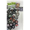 Image 3 : Vintage Hockey Puck Lot: Winnipeg Jets, Ninja Turtles, New Jersey Devils, Team Canada and More