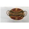 Image 3 : 3 Vintage Hand Woven Nesting Gathering Baskets, Largest 15" Across, and More