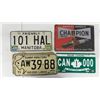 Image 5 : Vintage Pairs of Manitoba License Plates, Metal Service Station Signs and More