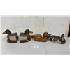 Image 1 : Vintage Wood Mallard Duck Bookends, Full-Sized Carved Mallard Decoys by Ron Sadler