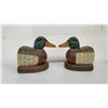 Image 3 : Vintage Wood Mallard Duck Bookends, Full-Sized Carved Mallard Decoys by Ron Sadler