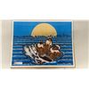 Image 2 : Large First Nations Signed/Numbered "Red River Flood of the Century" Print by White Buffalo