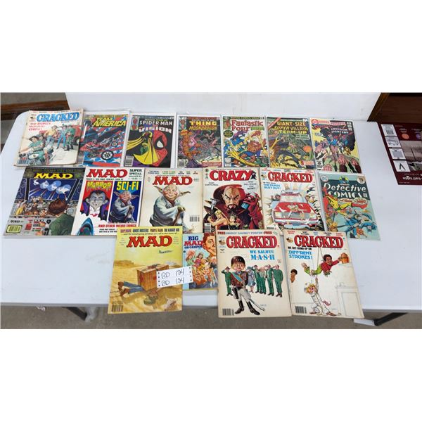 Vintage 1980s Mad Magazine and Comic Book Lot