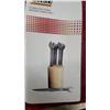 Image 2 : Case Construction Stainless Steel Wrench Knife Set with Wooden Block, Model SC510006CC N.O.S.