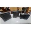 Image 1 : Koss Dyna*Mite M65 Plus Compact Stereo Speakers and Black Gridded Enclosures