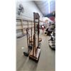 Image 7 : Wooden Cheval Mirror with Carved Shell Motif, Barley-Twist Posts, Shelf, and Drawer Mirror Size