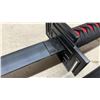 Image 5 : Black & Red Katana-Style Sword with Scabbard & Chain, Not Sharp