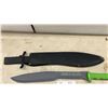 Image 5 : "Zombie Killer" Machete & Sheath, Green Handle, Black Blade, Lanyard