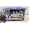 Image 6 : Desk Clock/Pen Set and Shakespeare Tea House w/Tea Bags: Skeleton Dial Clock, Two Chrome Pens