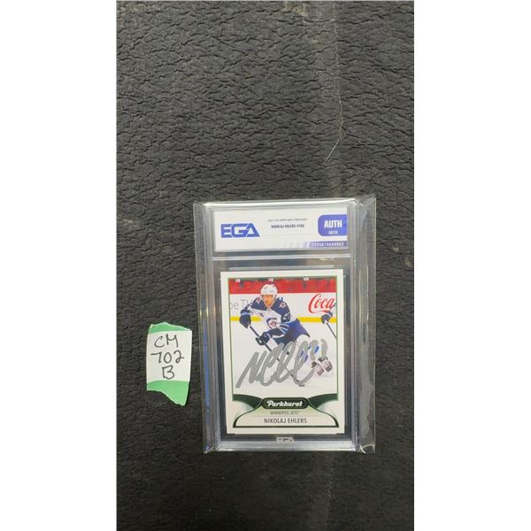 Graded Signed Nikolaj Ehlers Winnipeg Jets Card