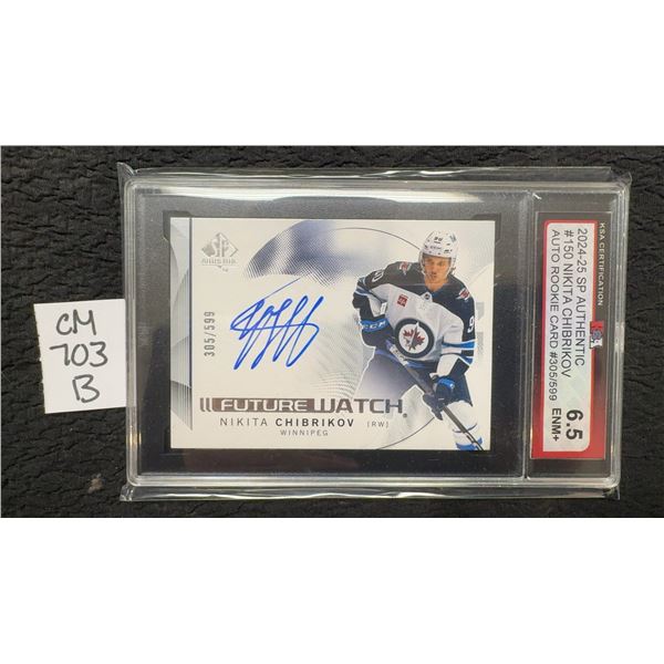 Graded Nikita Chibrikov Rookie Future Watch Auto Card