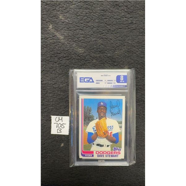 Graded Dave Stewart Rookie Baseball Card