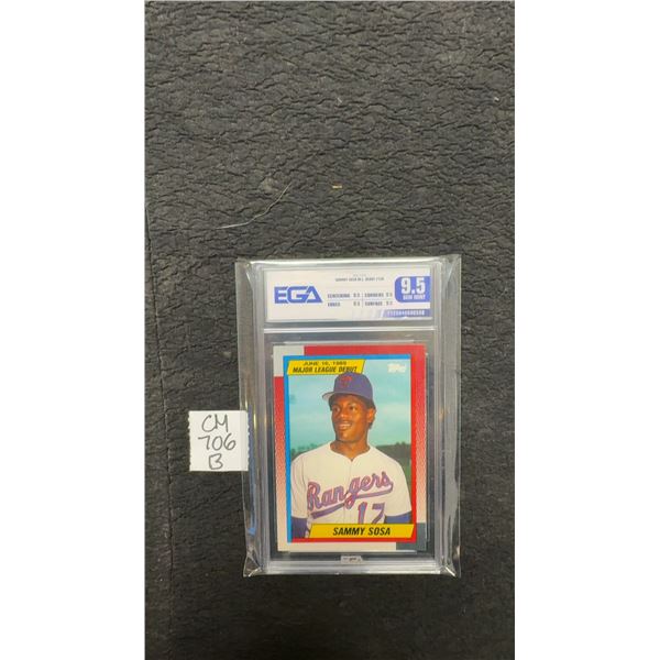 Graded Sammy Sosa Rookie Baseball Card