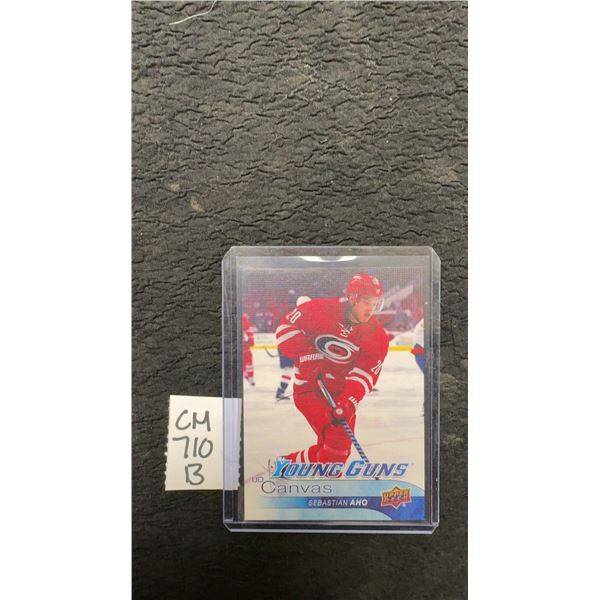 Sebastian Aho Rookie Young Guns Canvas Card