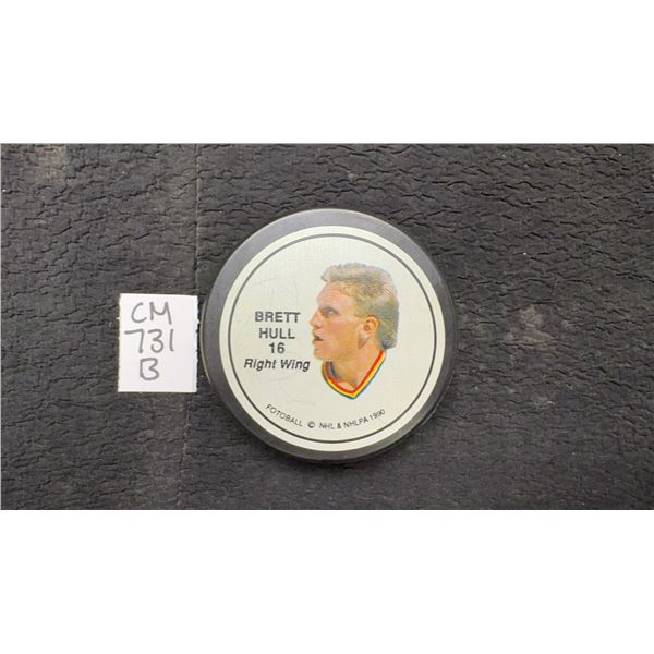 Vintage Brett Hull Photo & Stars Puck