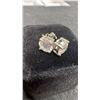 Image 2 : New 925S 2.0ct Each Moissanite Lab Diamond Stud Earrings, Sterling Silver, White Gold Overlay