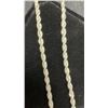 Image 3 : New 925 Sterling Silver 3.0mm Twisted Rope Necklace, 22.5" with White Gold Overlay