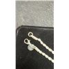 Image 4 : New 925 Sterling Silver 3.0mm Twisted Rope Necklace, 22.5" with White Gold Overlay