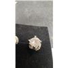Image 3 : New 925S 1.0 Carat Simulated Diamond CZ Swirl Halo Stud Earrings, Sterling Silver, White Gold