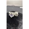 Image 5 : New 925S 1.0 Carat Simulated Diamond CZ Swirl Halo Stud Earrings, Sterling Silver, White Gold