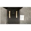 Image 1 : New 18K Gold Plated 4.0mm Princess Cut Simulated Diamond (CZ) Tassel Earrings, 1.25" Long