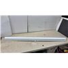 Image 1 : Manual Pull-Down Projection Screen with White Hexagonal Casing and Matte Viewing Surface, 62" Wide