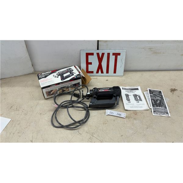 RotoZip SCS01 Spiral Saw with Manuals & Exit Sign