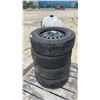 Image 1 : Four Michelin X-Ice Snow Suv Studless Winter Tires on 5 Lug Black Steel Rims, 225/65 R17