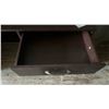 Image 5 : Dark Wood Desk with Hutch, Drawer, & Storage Compartments