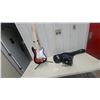 Image 1 : GWL Stratocaster-Style Electric Guitar, Sunburst, with Gig Bag, Stand, and Practice Amplifier