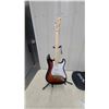 Image 2 : GWL Stratocaster-Style Electric Guitar, Sunburst, with Gig Bag, Stand, and Practice Amplifier