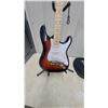 Image 5 : GWL Stratocaster-Style Electric Guitar, Sunburst, with Gig Bag, Stand, and Practice Amplifier