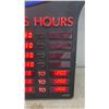 Image 3 : Newon 611S LED "Open" & Business Hours Sign, 12VDC 2.5A Input, For Indoor Use Only