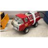 Image 4 : Tonka T-6 Bulldozer & Tonka Fire Truck; "Stuff" Storage Bin