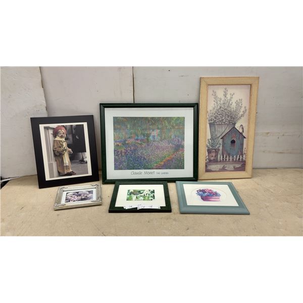 Claude Monet "The Garden" Framed Print, Birdhouse Print, Child with Rose Photo and More