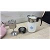 Image 5 : Collection by London Drugs AVA Table Clock, CorningWare Cornflower Percolator and Pink Tea Kettle