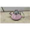 Image 7 : Collection by London Drugs AVA Table Clock, CorningWare Cornflower Percolator and Pink Tea Kettle