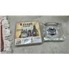 Image 5 : Decorative Rug, 15 x 26" Silver Plated Goblets and Creamer Set, Ceramic Clock, Glass Bowl