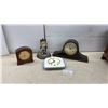 Image 1 : Vintage Mantel and Anniversary Clocks Including Forestville Wall Clock with Junghans Movement