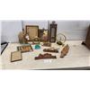 Image 1 : Vintage Jefferson Golden Hour Mystery Clock, Owl Figurines, Thermometer, Wall Plaques and More