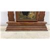 Image 3 : Antique Carved Oak Gingerbread Mantel Clock With Gilt Glass Panel and Keys, 23 x 15 x 4 1/2"