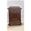 Image 7 : Antique Winterhalder & Hofmeier Carved Oak Bracket Mantel Clock With Key, Circa Late 19th Century