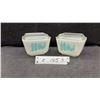 Image 1 : Pair of Vintage Pyrex Amish Butterprint Refrigerator Dishes With Lids, 1957-1968