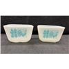 Image 4 : Pair of Vintage Pyrex Amish Butterprint Refrigerator Dishes With Lids, 1957-1968