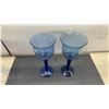 Image 10 : Six Cobalt Blue "2000 the New Millennium" Champagne Flutes, Cut Crystal Goblets and More