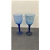 Image 8 : Six Cobalt Blue "2000 the New Millennium" Champagne Flutes, Cut Crystal Goblets and More