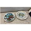 Image 2 : Collection of Decorative Plates Including Currier & Ives, Christmas 1974, and Calorie Chart