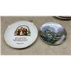 Image 3 : Collection of Decorative Plates Including Currier & Ives, Christmas 1974, and Calorie Chart
