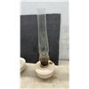 Image 4 : Pair of Vintage Aladdin Nu-Type Model B Kerosene Mantle Lamps With Milk Glass Bases